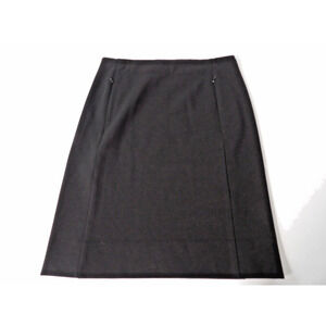 Diane Von Furstenburg Koto Pencil Skirt Sz 8 Black Zip Close Pockets Ponte Knit